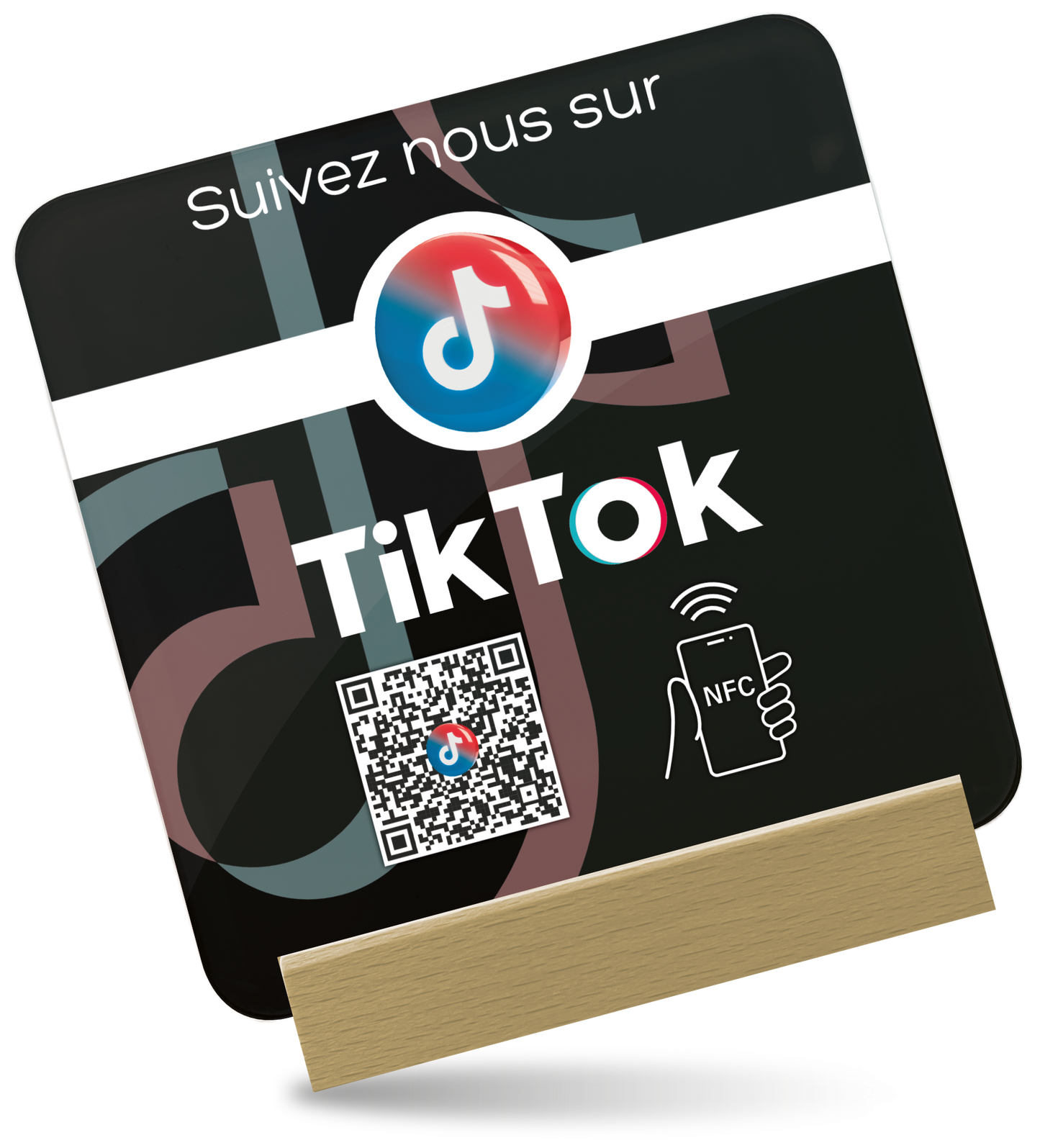 Plaque Plexiglass Réseaux Connectée NFC – TikTok