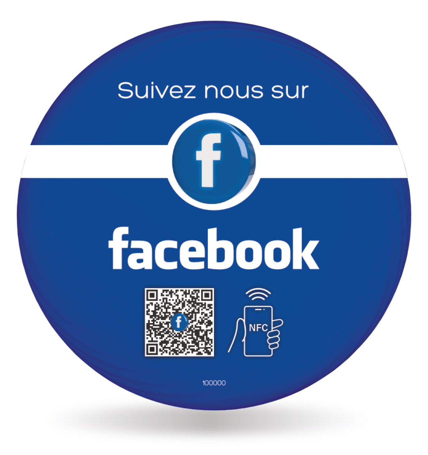 Sticker 3D Réseaux Connectée NFC – Facebook