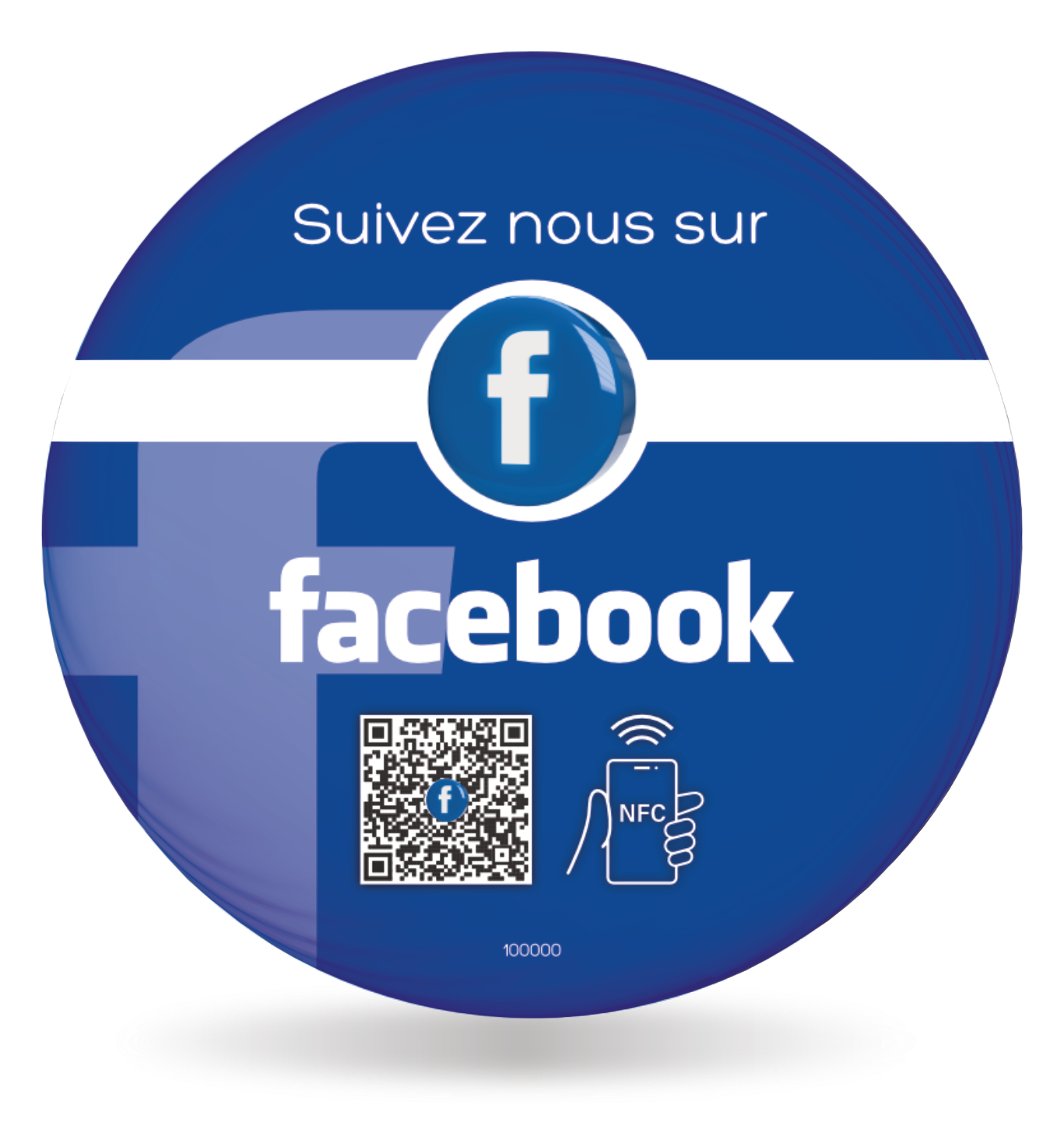 Sticker 3D Réseaux Connectée NFC – Facebook
