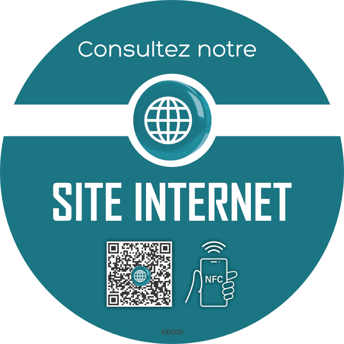 Sticker 3D Réseaux Connectée NFC – Site Internet