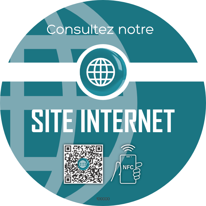 Sticker 3D Réseaux Connectée NFC – Site Internet