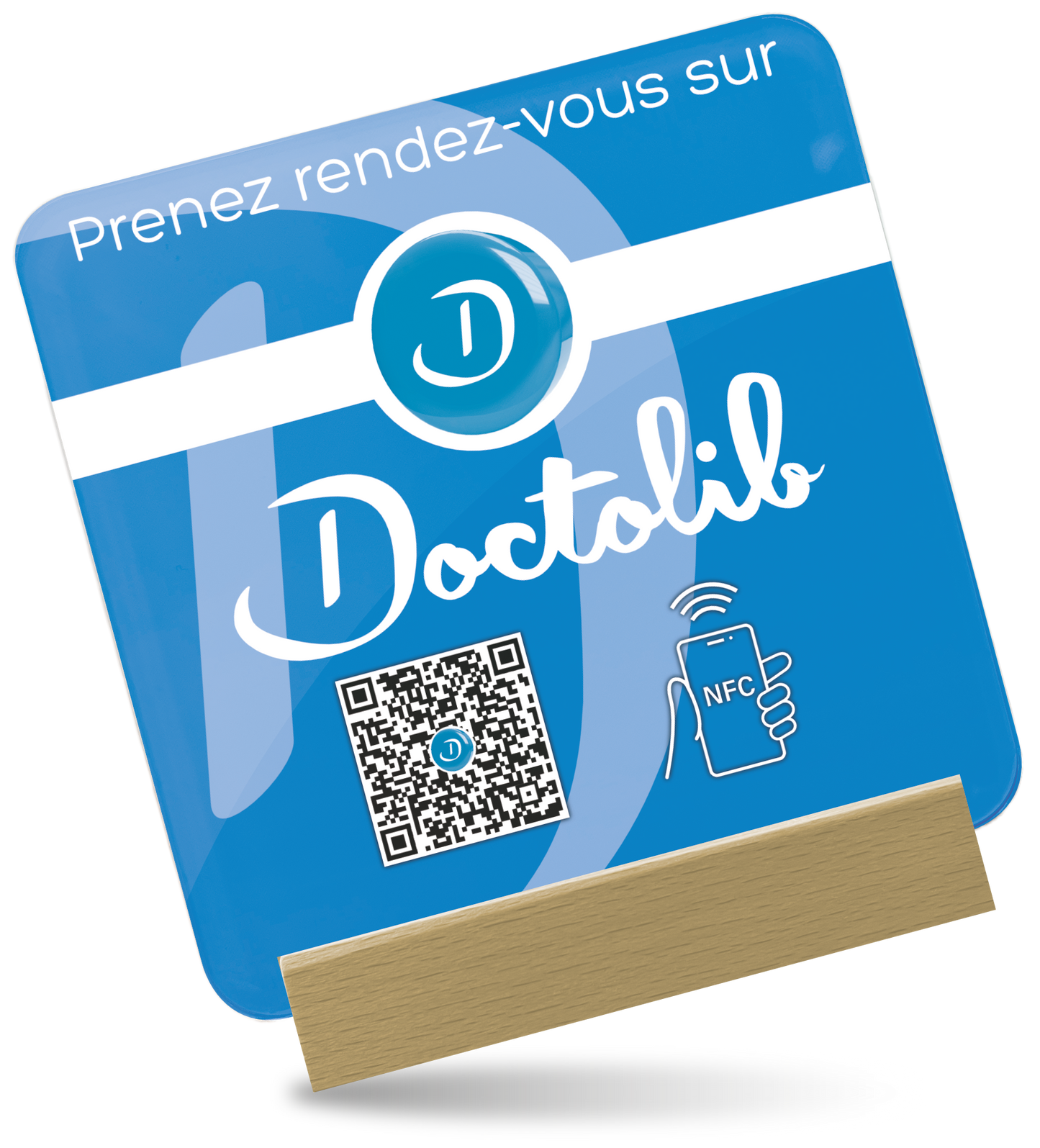 Plaque Plexiglass Réseaux Connectée NFC – Doctolib