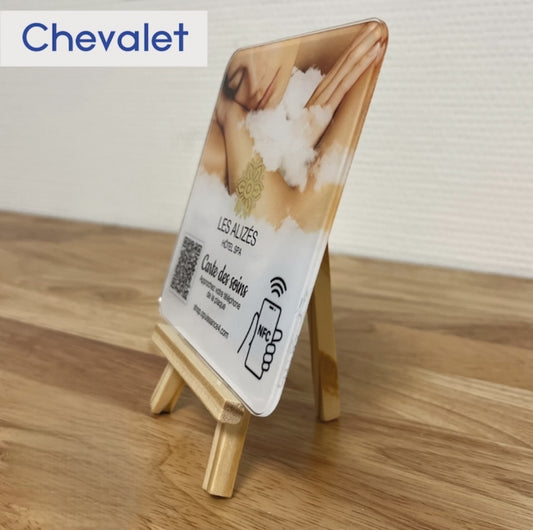 Plaque Plexiglass Réseaux Connectée NFC – Multi-Réseaux – Personnalisée