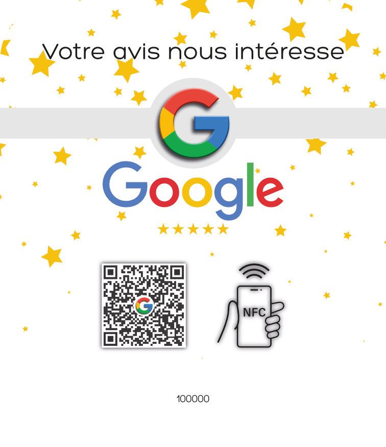 Plaque NFC Avis Google