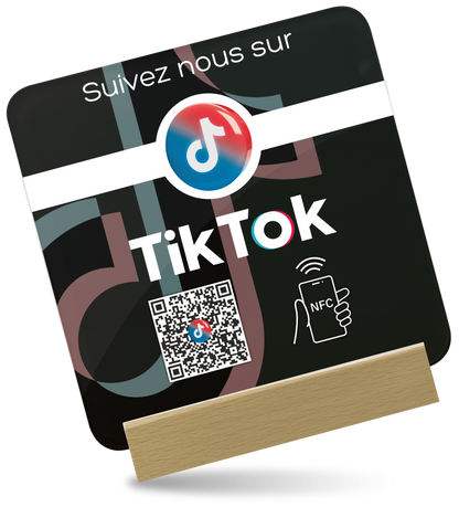 Plaque Plexiglass Réseaux Connectée NFC – TikTok