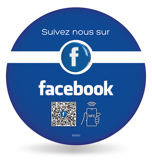 Sticker 3D Réseaux Connectée NFC – Facebook