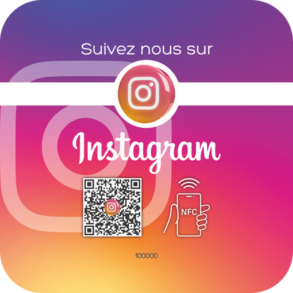 Plaque Plexiglass Réseaux Connectée NFC – Instagram