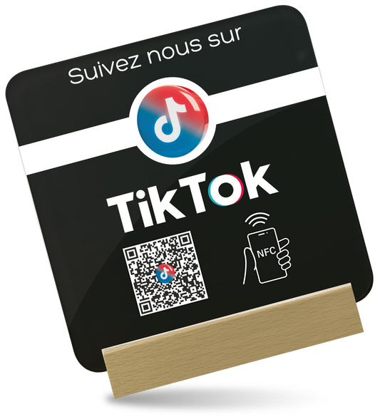 Plaque Plexiglass Réseaux Connectée NFC – TikTok