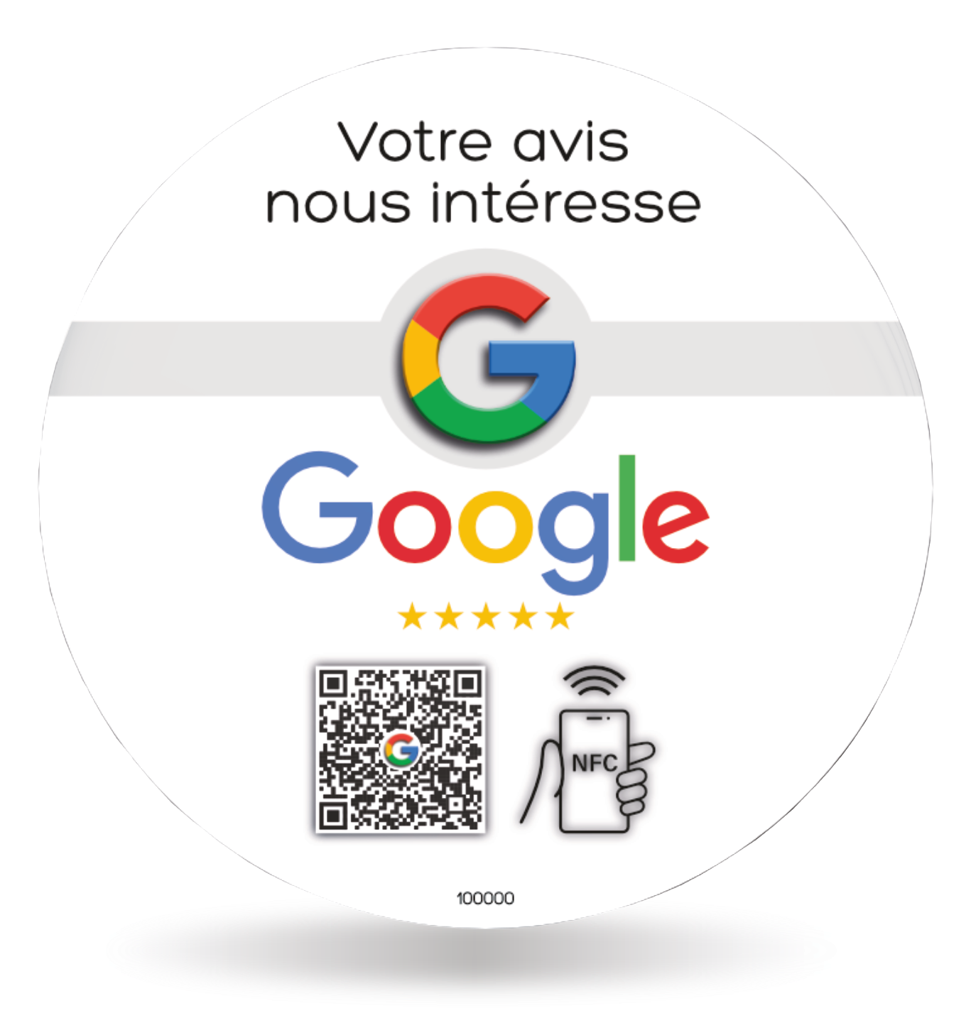 Sticker 3D Réseaux Connectée NFC – Avis Google
