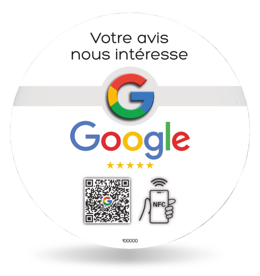 Sticker 3D Réseaux Connectée NFC – Avis Google