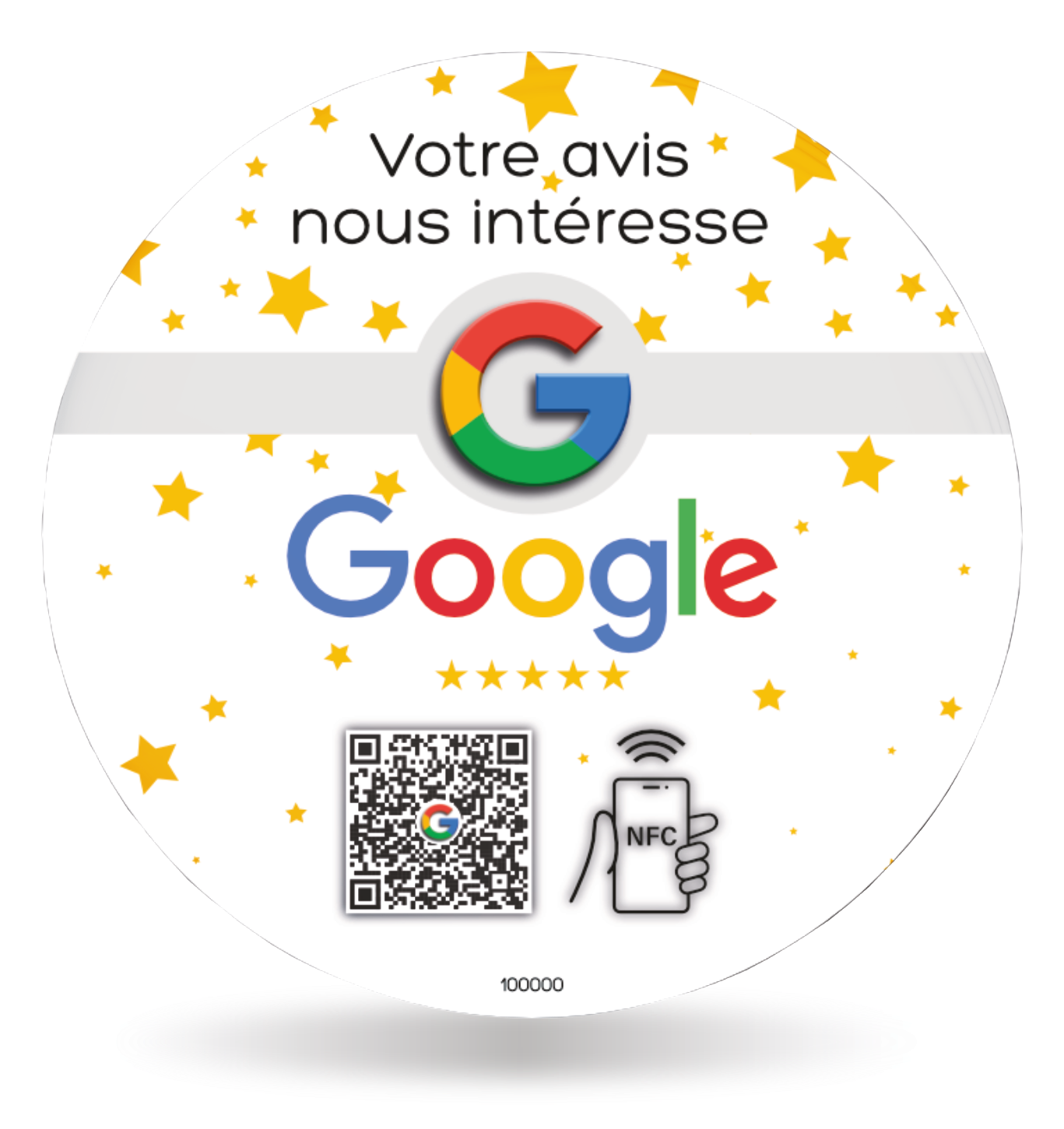 Sticker 3D Réseaux Connectée NFC – Avis Google