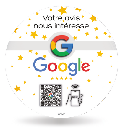 Sticker 3D Réseaux Connectée NFC – Avis Google