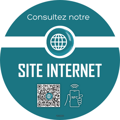 Sticker 3D Réseaux Connectée NFC – Site Internet