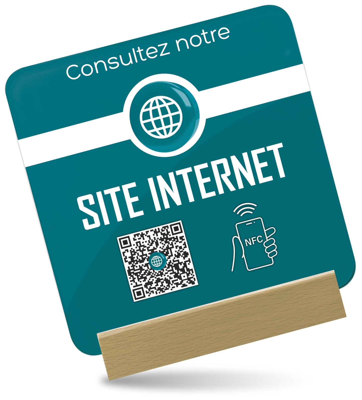 Plaque Plexiglass Réseaux Connectée NFC – Site Internet