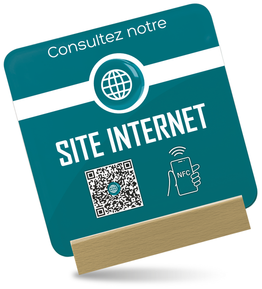 Plaque Plexiglass Réseaux Connectée NFC – Site Internet