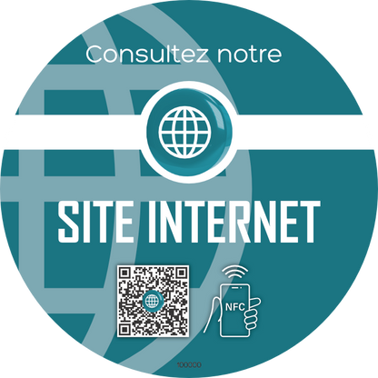 Sticker 3D Réseaux Connectée NFC – Site Internet