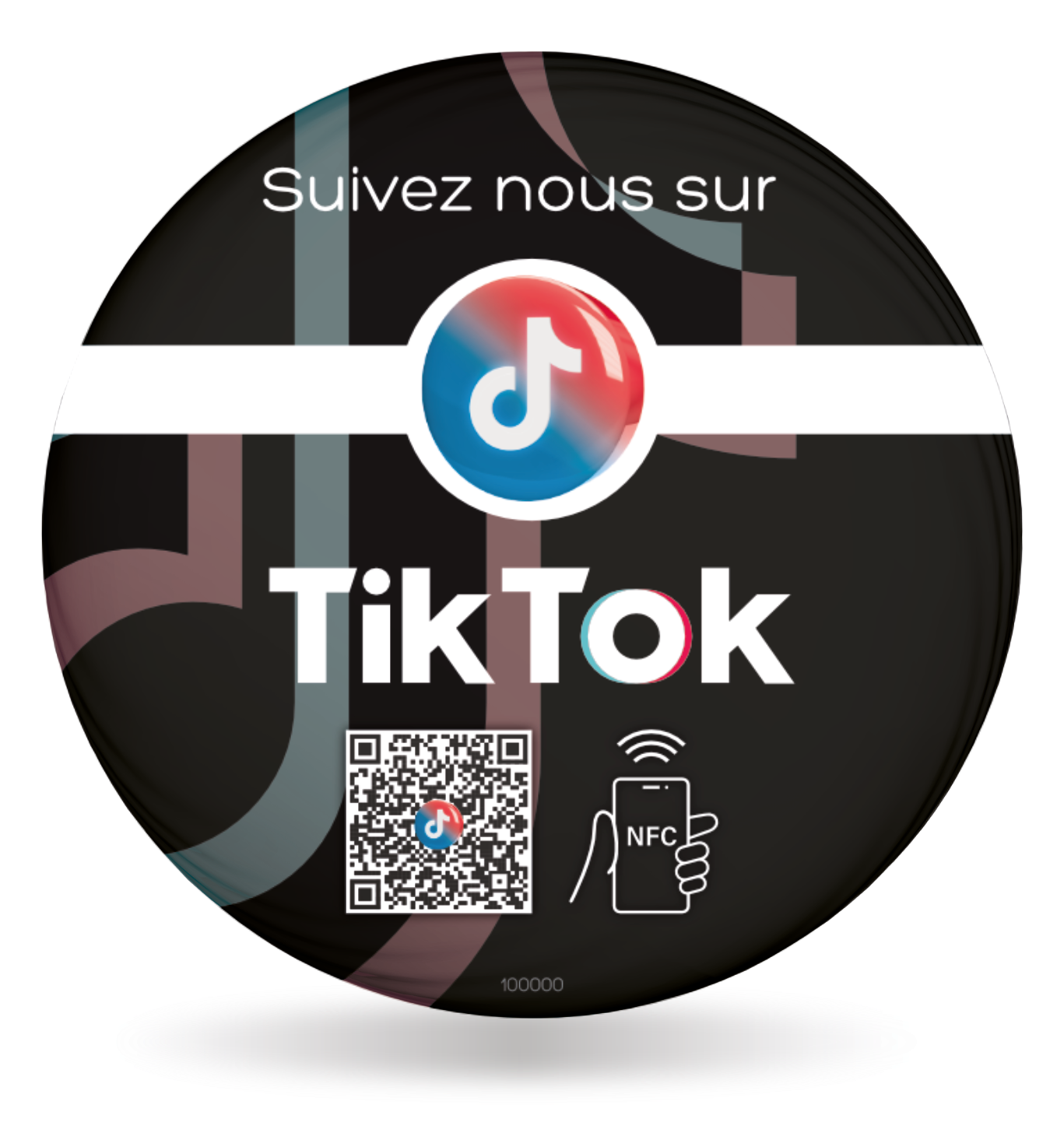 Sticker 3D Réseaux Connectée NFC – TikTok