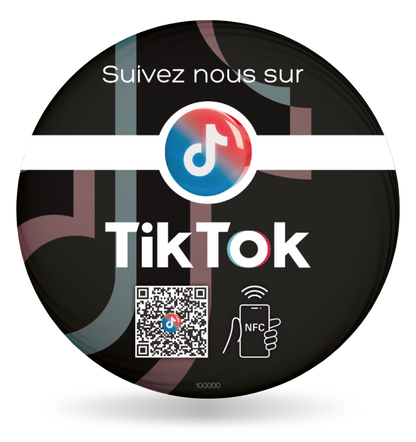 Sticker 3D Réseaux Connectée NFC – TikTok