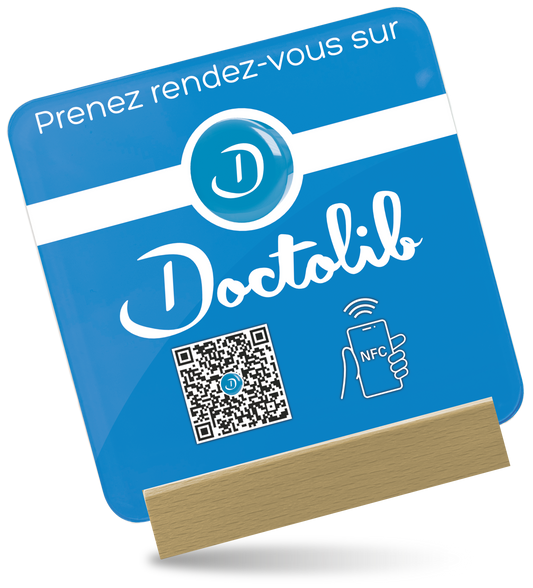 Plaque Plexiglass Réseaux Connectée NFC – Doctolib