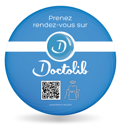 Sticker 3D Réseaux Connectée NFC – Doctolib