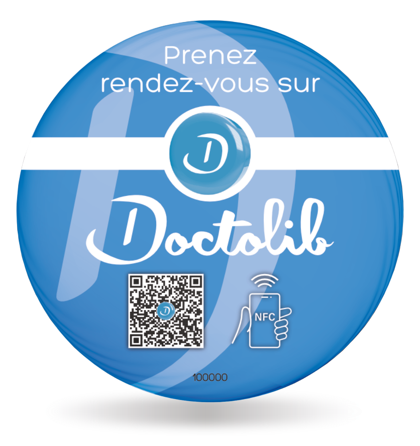 Sticker 3D Réseaux Connectée NFC – Doctolib