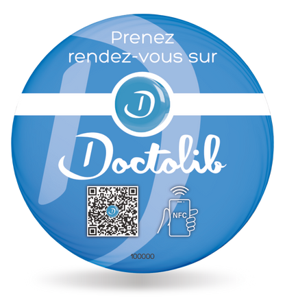 Sticker 3D Réseaux Connectée NFC – Doctolib