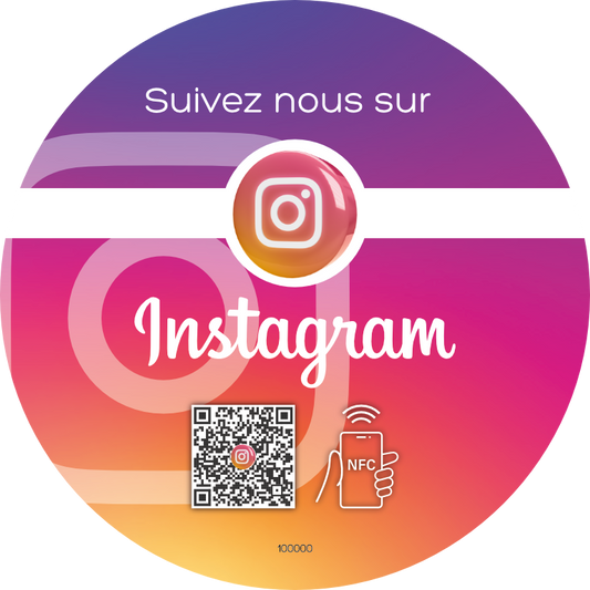 Sticker 3D Réseaux Connectée NFC – Instagram