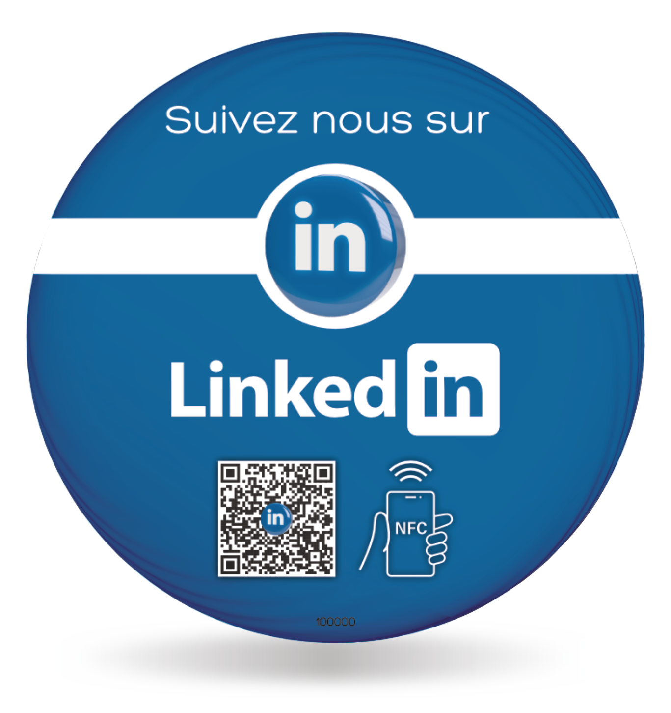 Sticker 3D Réseaux Connectée NFC – Linkedin