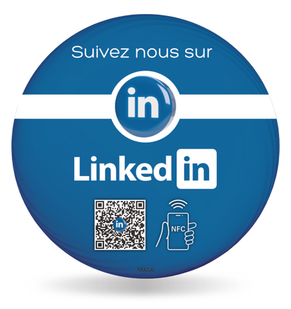 Sticker 3D Réseaux Connectée NFC – Linkedin