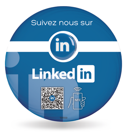 Sticker 3D Réseaux Connectée NFC – Linkedin