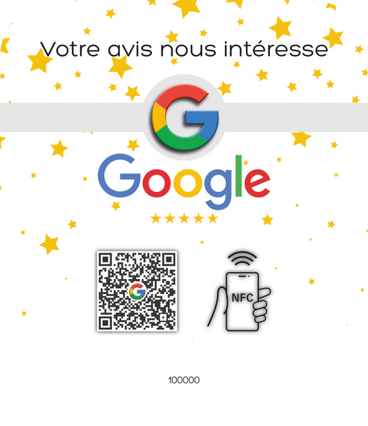 Plaque Plexiglass Réseaux Connectée NFC – Avis Google