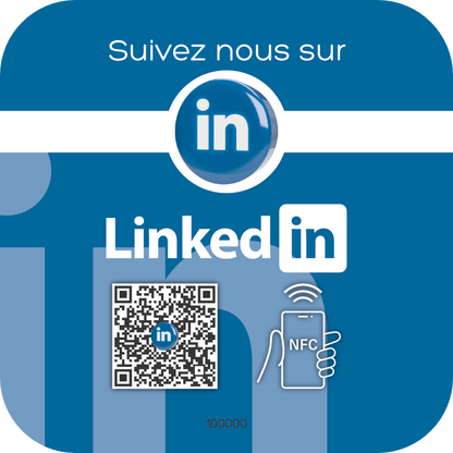 Plaque Plexiglass Réseaux Connectée NFC – Linkedin